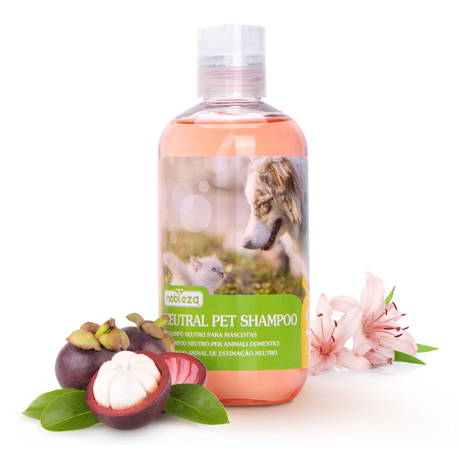 Nobleza Champ&uacute; para perros 250 ml - Champ&uacute; antiparasitario para perros y gatos Champ&uacute; nutritivo para perros para pieles sensibles y pelaje brillante, pH neutro, hidratante e hidratante, , large Imagen numero 1