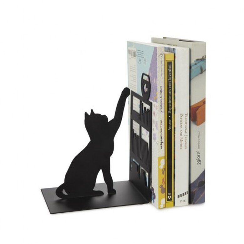 Balvi sujeta libros figura gato
