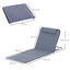 Outsunny Conjunto de 2 Esterillas de Playa Plegable Esterillas con Respaldo Reclinable en 5 Niveles Reposacabezas y Bolsa de Transporte 134x48x33-43 cm Gris, , large indicador imagen numero 3