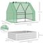 Outsunny Huerto Urbano con Invernadero 127x95x92 cm Tipo Caseta con Arriate de Acero Interior Ventana Enrollable y Cubierta de PE 140 g/m² para Cultivos Plantas Flores Verde, , large indicador imagen numero 3