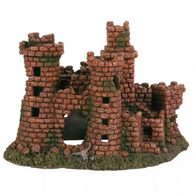Castillo en ruinas para decoración de acuario color Marrón, , large image number null