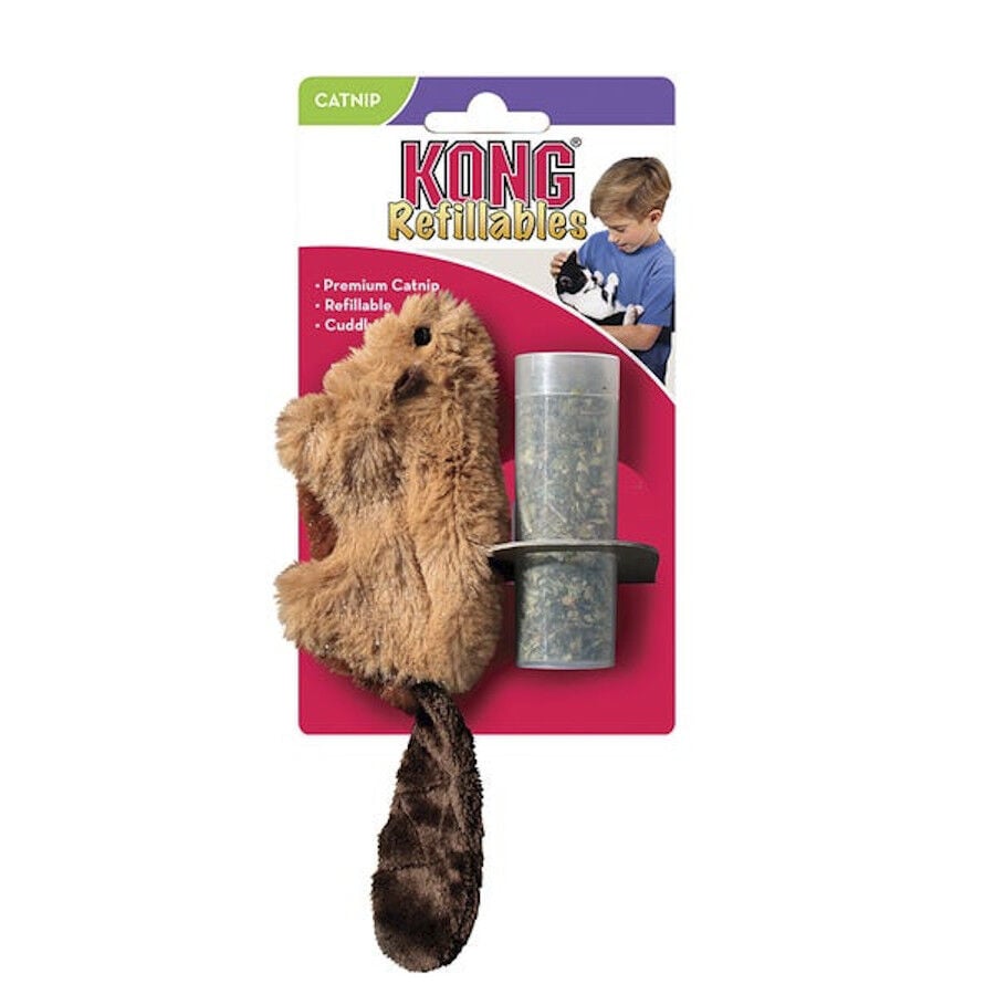 Kong Cat Refillable Beaver juguete con catnip para gatos