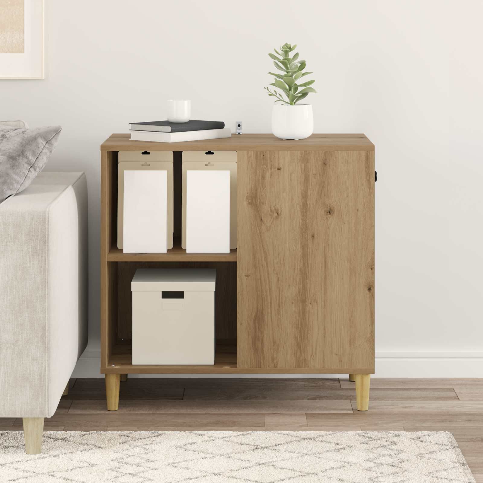 vidaXL Casa para Gatos Roble Artesanal 72 x 42.5 x 70 cm, , large Imagen numero 5