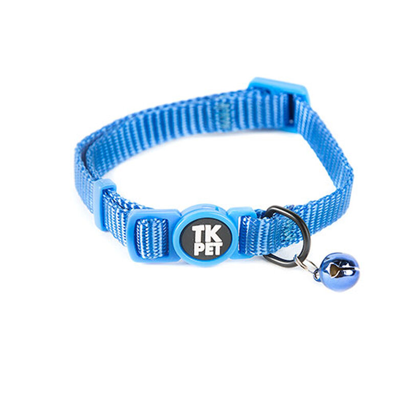 TK-Pet Classic Nylon collar gato con cascabel azul image number null