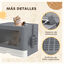 PawHut Conjunto para Mascotas Incluye 1 Estante de Escalada para Gatos de Pared de 4 Piezas y 1 Arenero para Gatos con Cubierto Pala Cepillo 2 Puertas Gris, , large indicador imagen numero 5