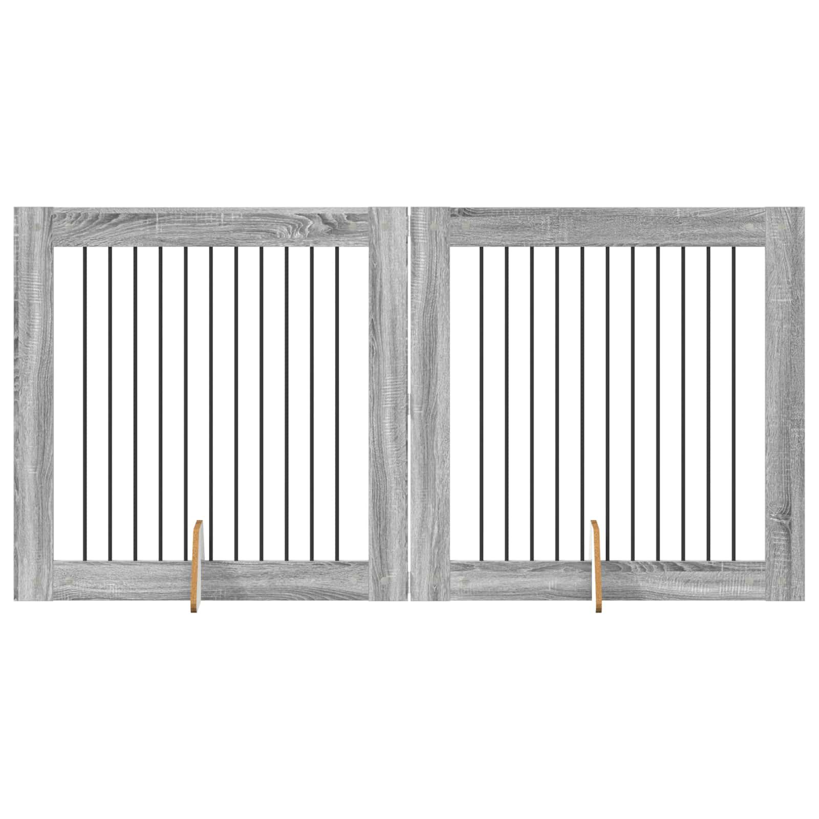 vidaXL Puerta de perro con soportes Madera de ingenier&iacute;a Contenci&oacute;n Mascotas, , large Imagen numero 1