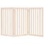 vidaXL Puerta para perros plegable 3 paneles madera de álamo 150 cm, , large indicador imagen numero 4