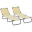 Outsunny Tumbonas Plegables Beige, , large indicador imagen numero 1