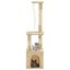 VidaXL Rascador con poste de sisal y cueva color Beige, , large indicador imagen numero 1