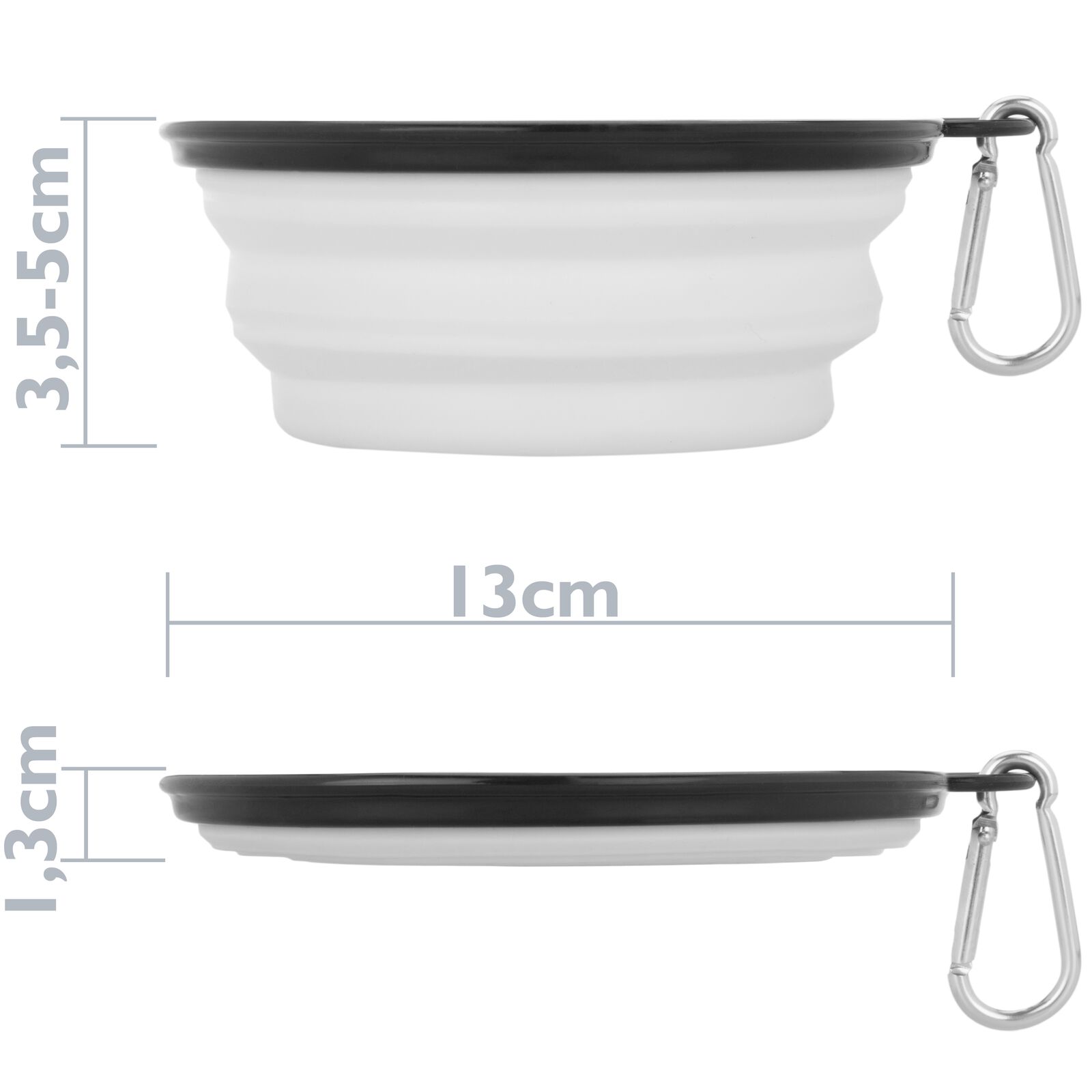 PrimeMatik Botella Portátil Y Comedero Plegable De Goma Para Mascotas thumbnail