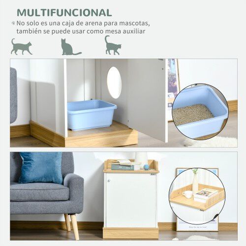 PawHut casa multifuncional de madera para gatos, , large Imagen numero 5