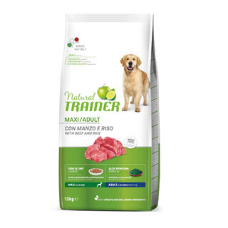 Natural Trainer Adult Maxi Buey y Arroz pienso para perros, Natural Trainer Adult Maxi Buey y Arroz pienso para perros