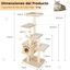 COSTWAY Rascador para Gatos, Árbol para Gatos Altura 170 cm, Condominio de Madera, Postes Rascadores de Sisal, Plataformas de Felpa, Centro de Actividades para Gatos, , large indicador imagen numero 5