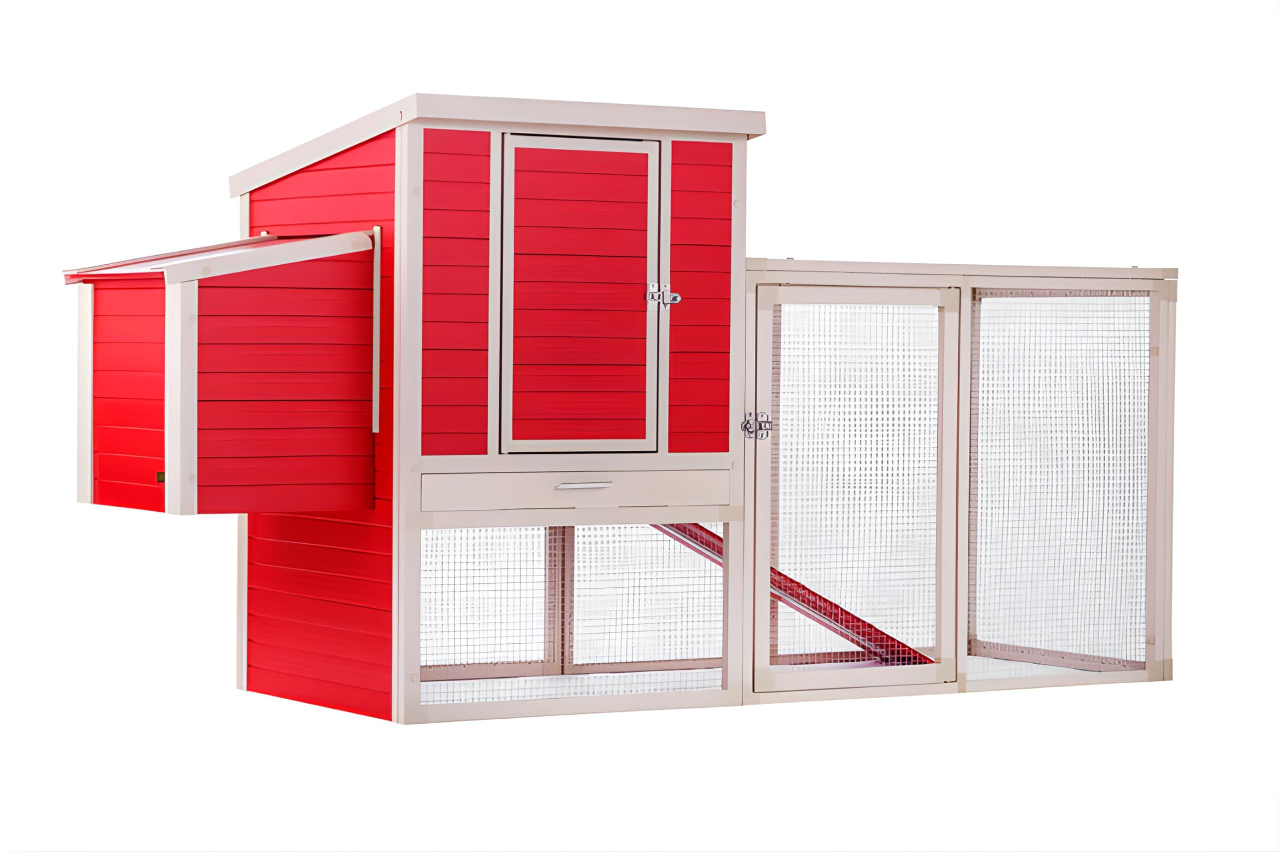 Gallinero Sonora con Parque para Exterior Capacidad 4-5 Aves - ECOFLEX Material sostenible y Duradero. F&aacute;cil Montaje, , large Imagen numero 4