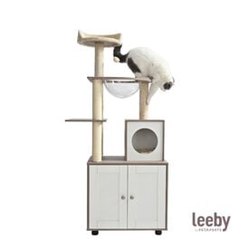 Leeby Luna árbol rascador con mueble para gatos