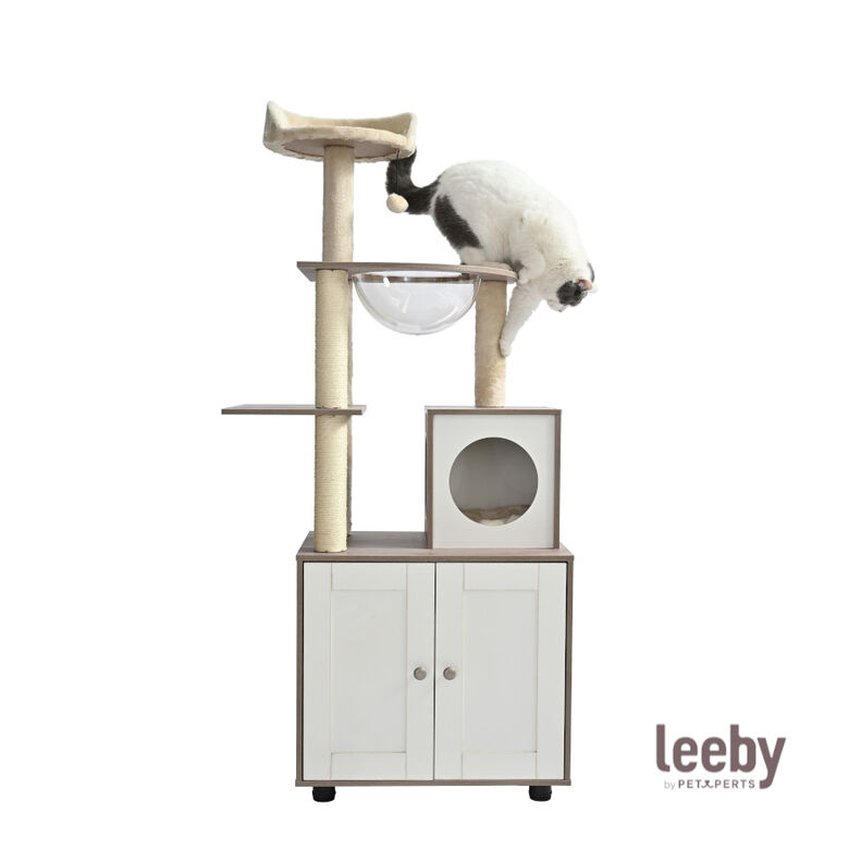 Leeby Luna árbol rascador con mueble para gatos thumbnail
