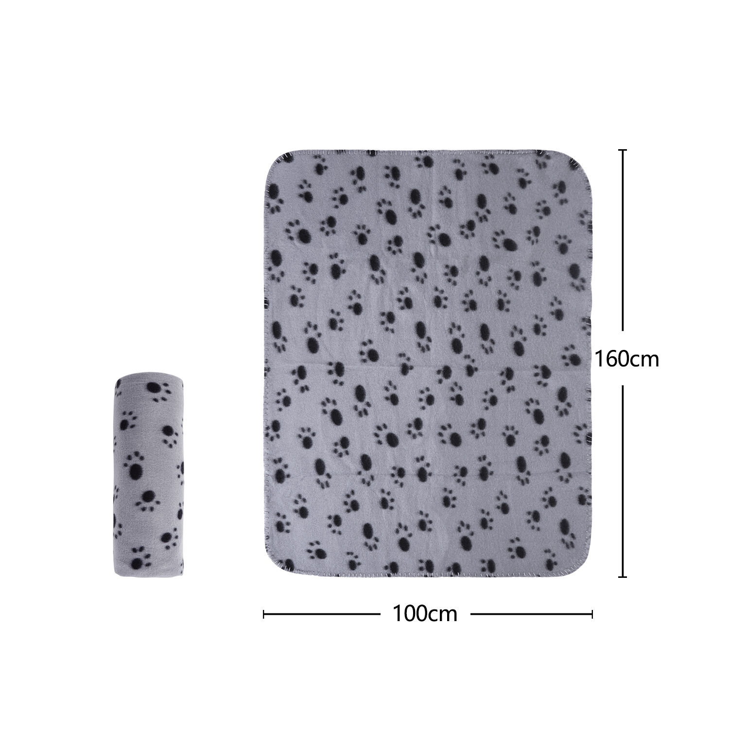 Nobleza Manta Suave de Felpa Gris para perros y gatos thumbnail