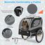 COSTWAY Remolque de Bicicleta para Mascotas, Remolque Bicicleta Perros Peque&ntilde;os y Medianos con Ruedas, Transportador de 2 Puertas con Techo Solar, Capacidad 40 kg, 60,5 x 135 x 95 cm, , large indicador imagen numero 4