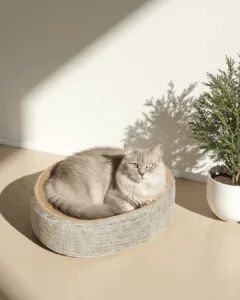 Althea Living - Rascador de sisal natural para gatos Caleta, cama y rascador thumbnail