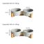 La Casa de Turrón - Comedero Doble de Cerámica para Perros con Base de Madera color gris, , large indicador imagen numero 3