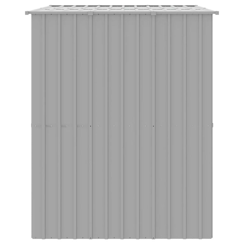 vidaXL Caseta con Corral de acero galvanizado gris claro para perros thumbnail