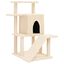vidaXL Rascador para gatos con postes de sisal color crema 97 cm, , large indicador imagen numero 1