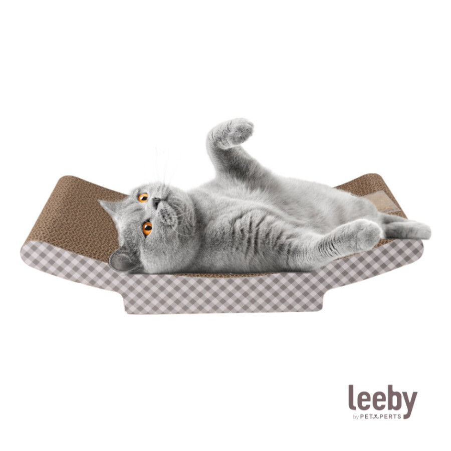 Leeby Remy Rocker rascador horizontal de cartón con estampado a cuadros para gatos thumbnail