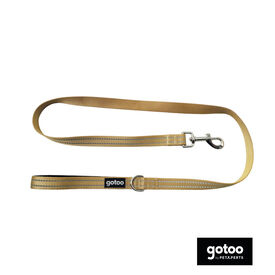 Gotoo Correa de nylon reflectante beige para perros