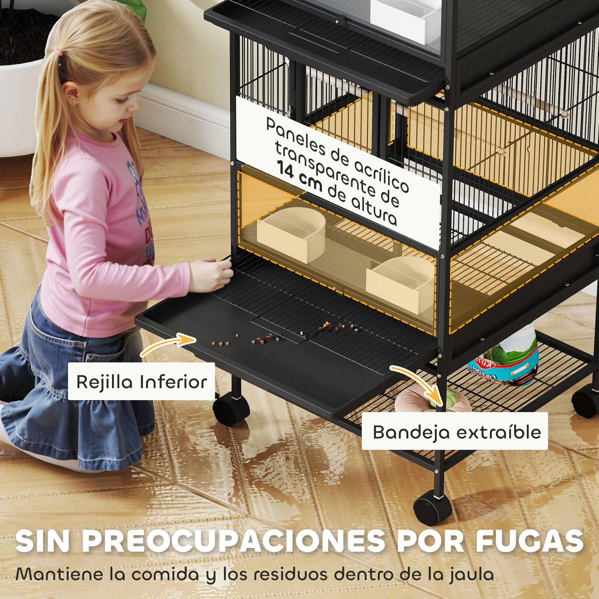 PawHut Jaula para Pájaros Negro thumbnail