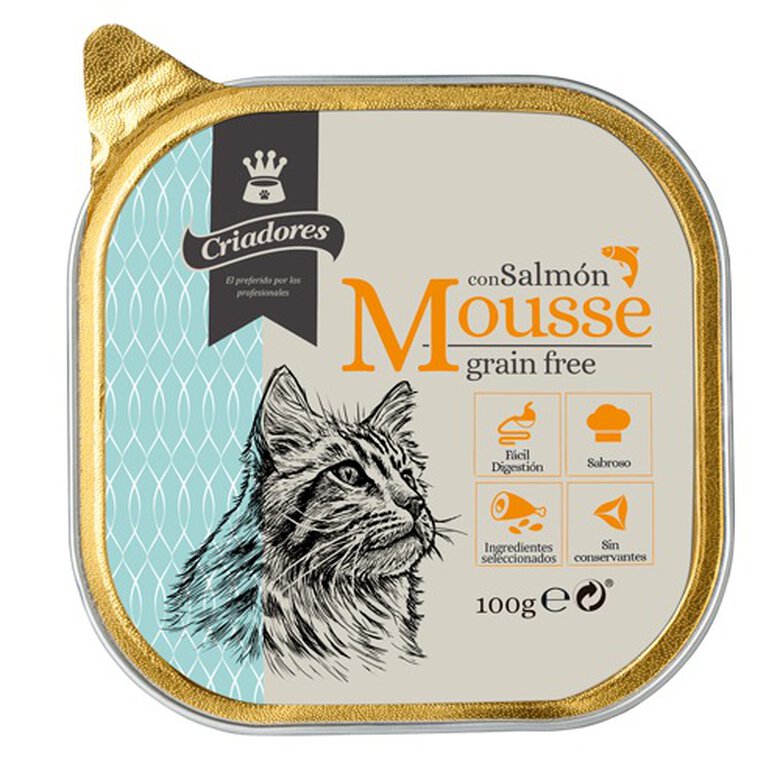 Criadores Grain Free Mousse de Salmón tarrina para gatos , , large image number null