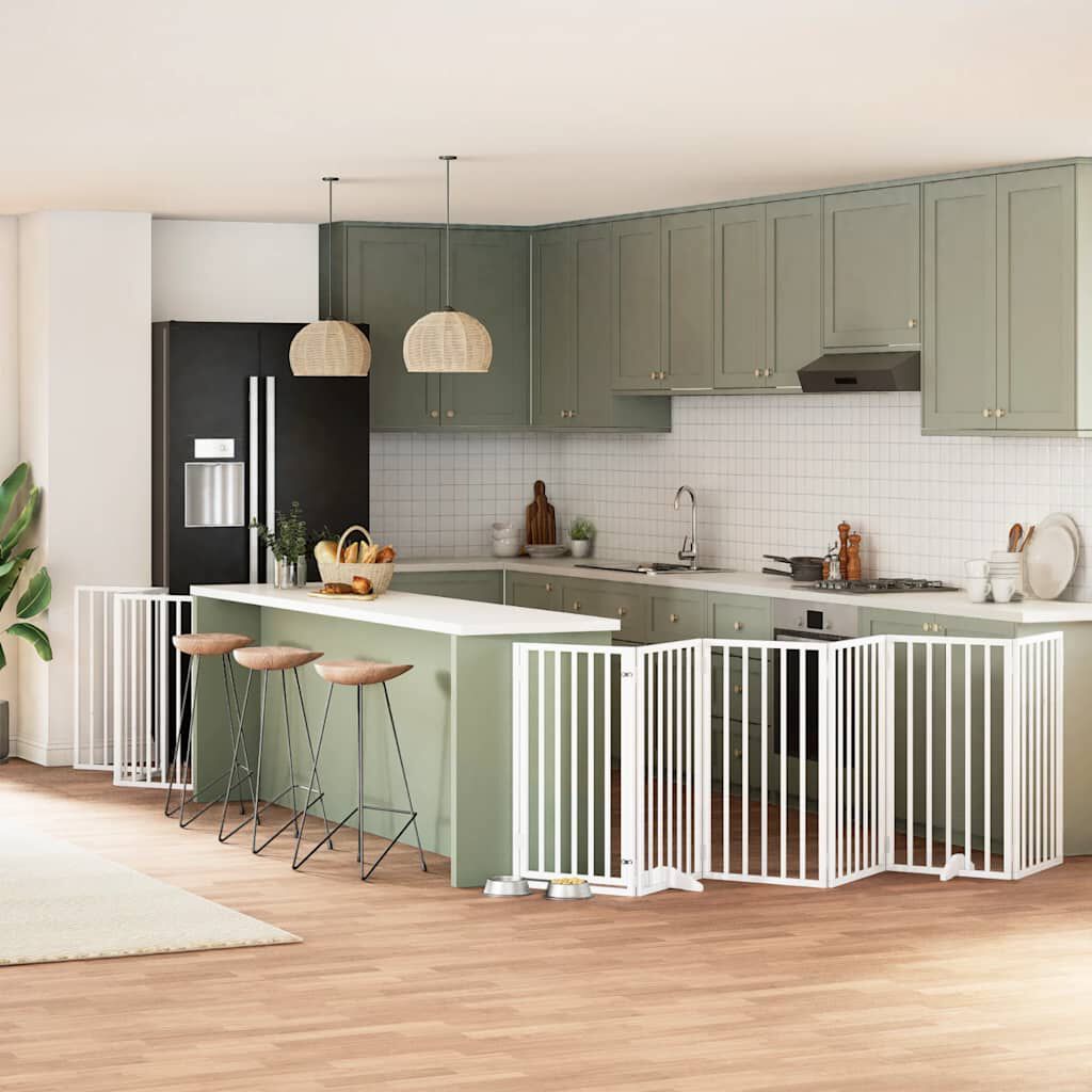 Vidaxl Puerta para Perros Plegable Paneles Puerta para Mascotas Madera de &Aacute;lamo, , large Imagen numero 2