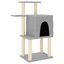 vidaXL Rascador para gatos con postes de sisal gris claro 97 cm, , large indicador imagen numero 1