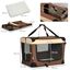 PawHut Transportín Mochila para Perros y Gatos Bolsa de Transporte para Mascotas Plegable con Cojín Suave y 2 Correas del Hombro para Coche Avión Viaje 60x41x41 cm Marrón, , large indicador imagen numero 13
