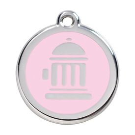 Red dingo Placa identificativa Acero Inoxidable Esmalte Boca de incendio Rosa para perros