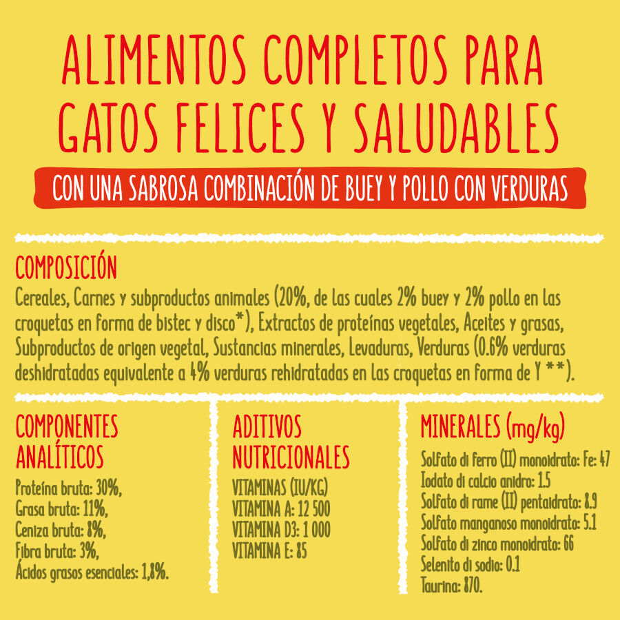 Friskies Adult Buey con Pollo y Verduras pienso para gatos thumbnail