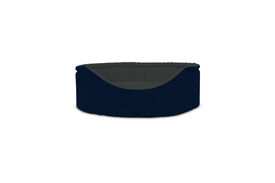 Gauty Cama Redonda Tela Impermeable azul y gris para Perros y Gatos 
