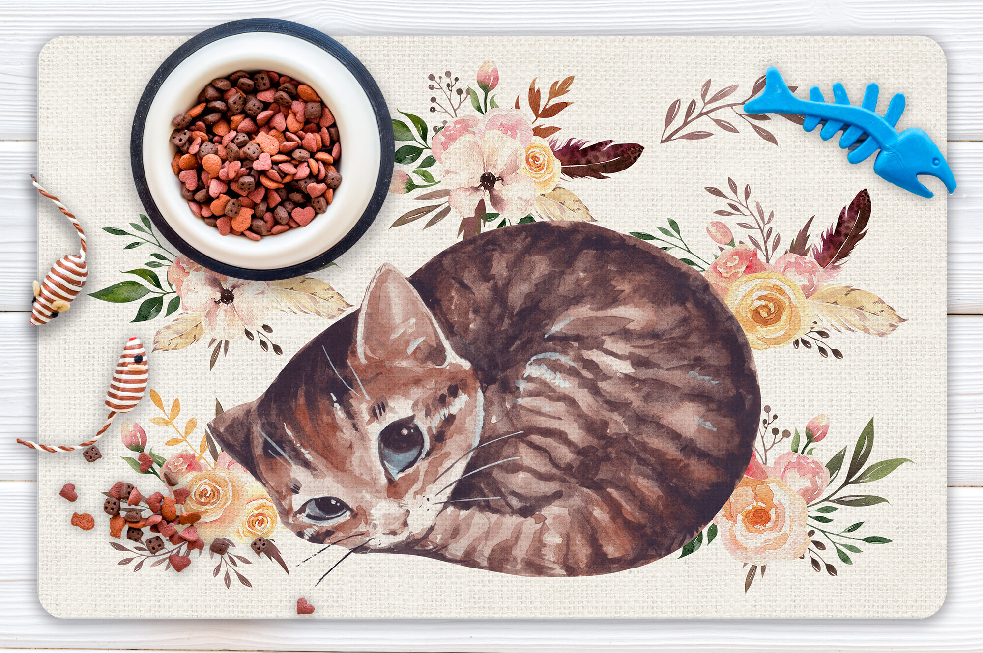 VINILIKO, alfombra de vinilo mascotas, Sweet cat 48x75 cm, , large Imagen numero 3