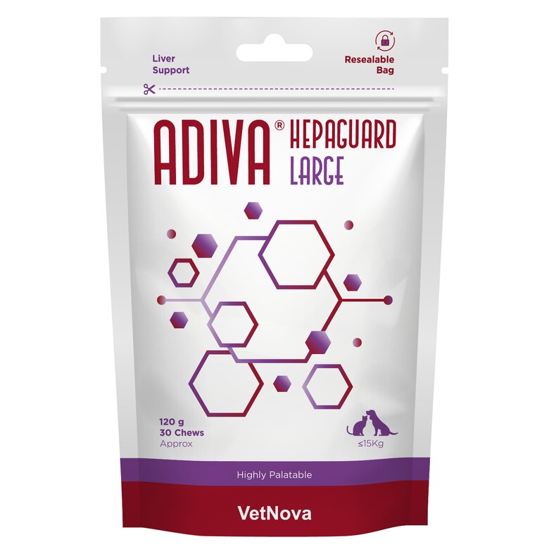 VetNova ADIVA Hepaguard Large Suplemento que apoya la función hepática para perros, , large image number null