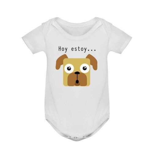 Body para bebé The Pet Lover &quot;Hoy estoy emocionado&quot; color Blanco thumbnail