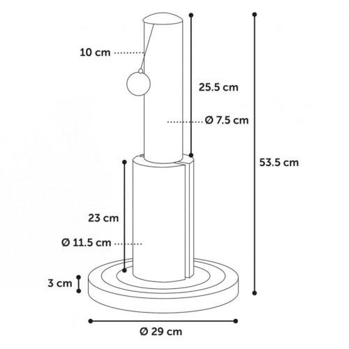 Flamingo ayla poste rascador gris oscuro para gatos, , large Imagen numero 4