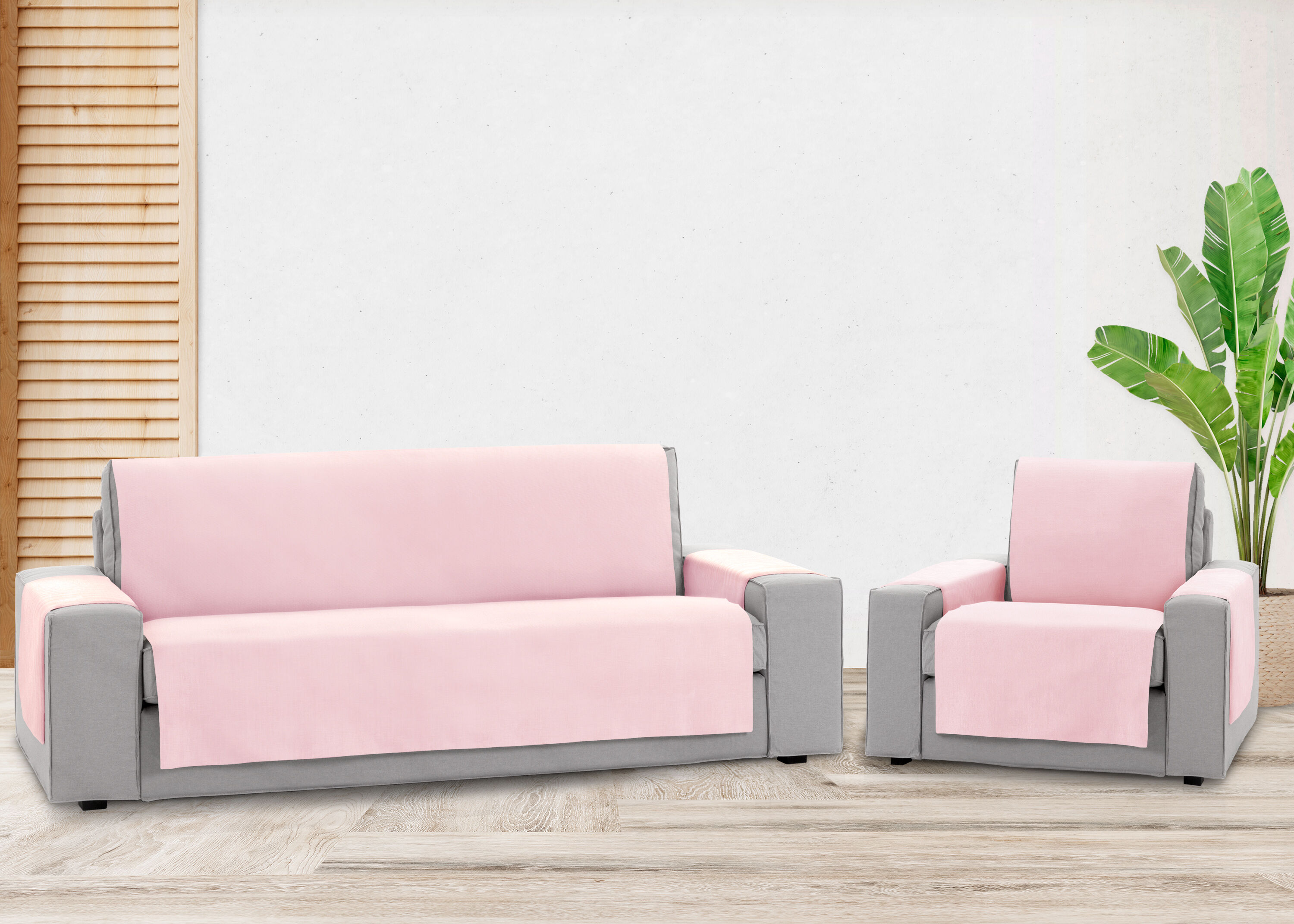 Protector Cubresofa Sofa Royale 115 cm. Color Rosa. 2 plazas (120-170 cm), , large Imagen numero 3