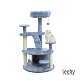 Leeby Esperanza torre rascador multiplataforma con cama nido y juguete para gatos