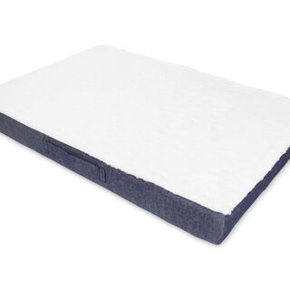 Gauty Cama Denim y pelo azul y blanco para Perros y Gatos