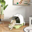 PawHut Arenero para Gatos Blanco y Verde, , large indicador imagen numero 2