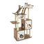 COSTWAY Rascador para Gatos de 145 cm, Rascador Árbol para Gato con Escalera de Trepa, Hamaca Colgante y 2 Gondos para Gato, con Plataformas y refugios, Juguete Desestresante, Cuerda de sisal, Natural, , large indicador imagen numero 1