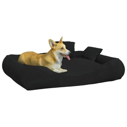Vidaxl cama rectangular acolchada negro para mascotas, , large Imagen numero 8