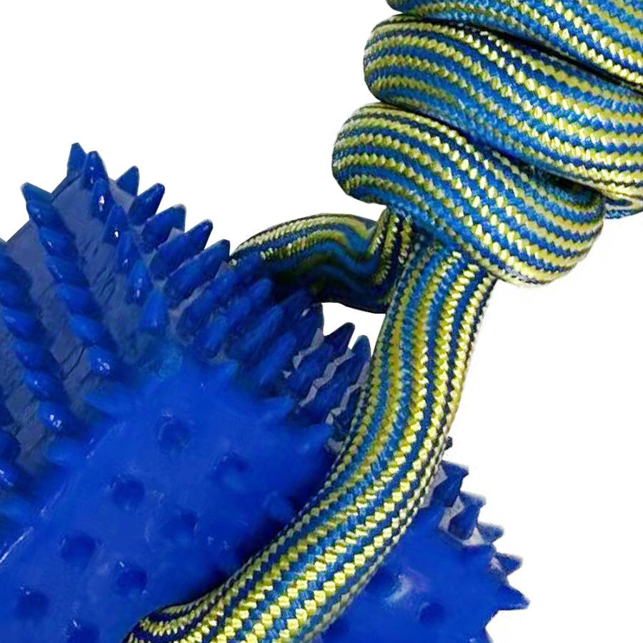 Tootoy! Pull Cube Rope juguete de cuerda con cubo de goma para perros thumbnail