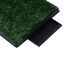 Pawhut inodoro con cajón efecto hierba negro y verde para perros, , large indicador imagen numero 5