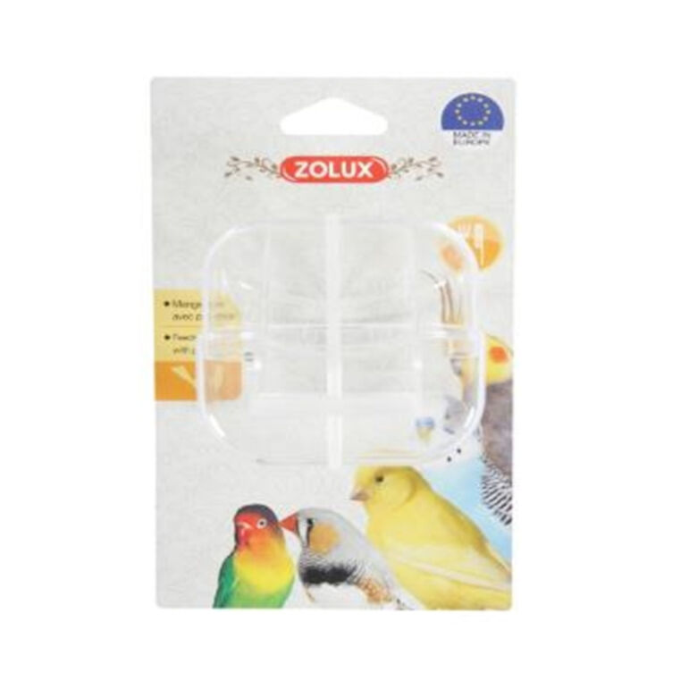 Zolux Comedero con Posadero Transparente para pájaros thumbnail