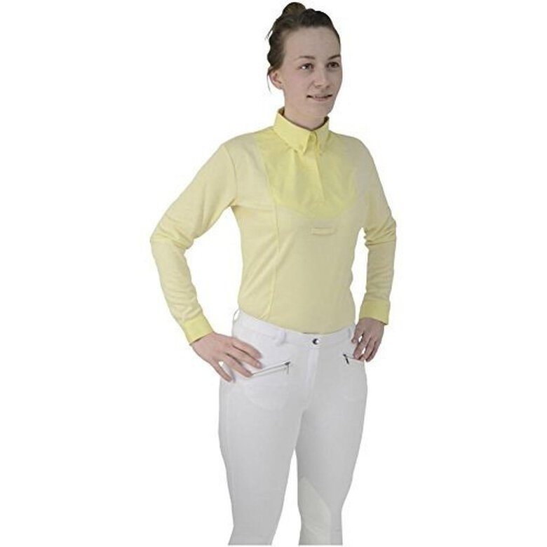 Camisa de manga larga para competición hípica modelo Dedham para mujer color Amarillo, , large image number null